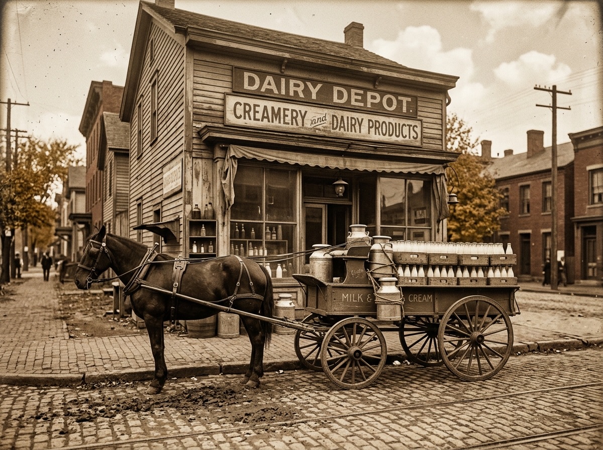A 1920s creamery and dairy depot